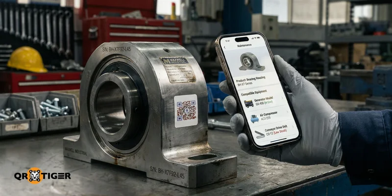 QR code maintenance parts lookup