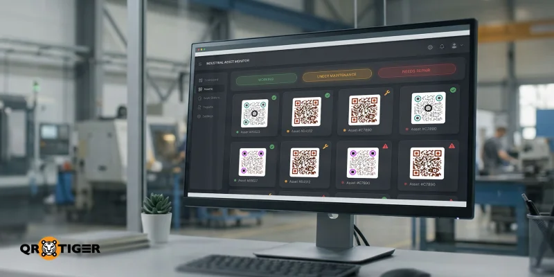 Managing QR code equipment maintenance orders