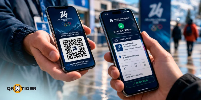 Ticket QR code in olympics