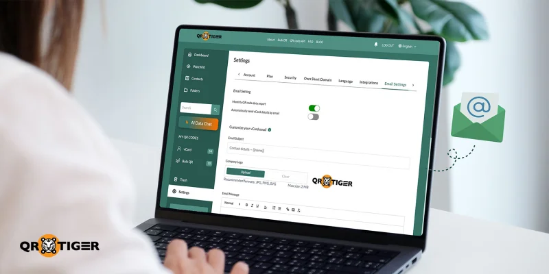 如何在 QR TIGER 上自訂 vCard QR Code 電子郵件訊息