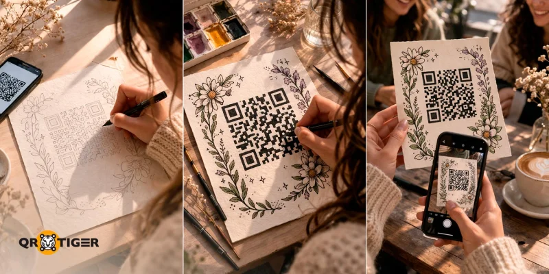 QR code drawing guide