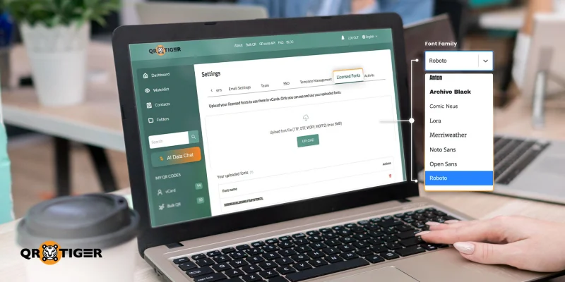 How to Upload Custom Fonts in QR TIGER vCard Platform