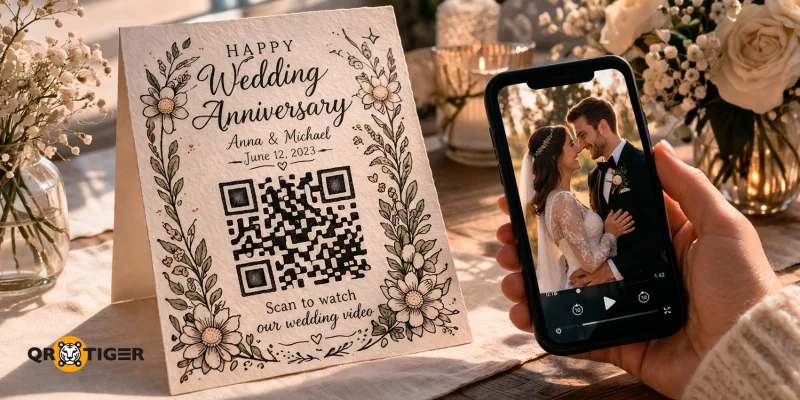 Wedding QR code drawing
