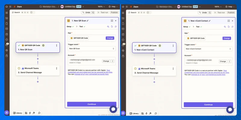 QR alerts sent to Microsoft Teams