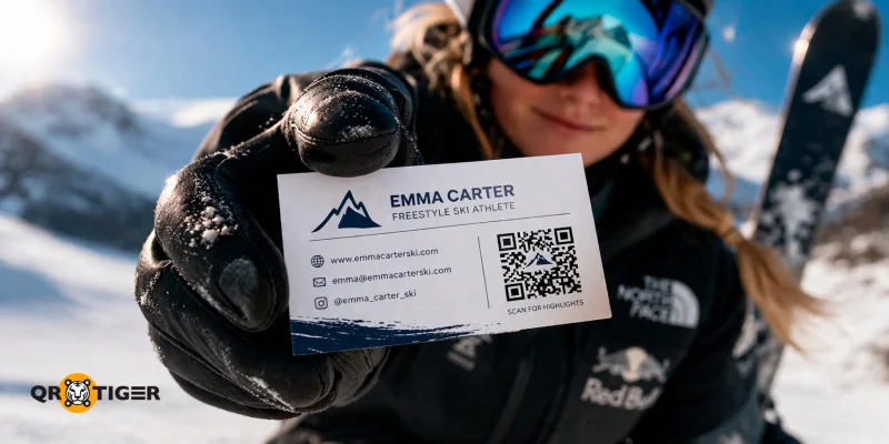 Olympics business card QR code