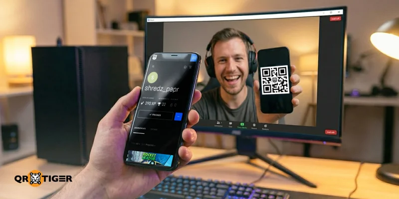 share QR code for epic games profile