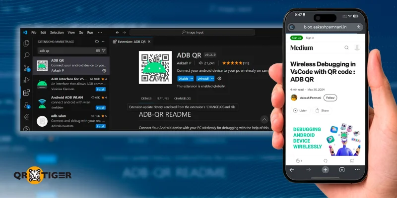 Cómo usar un código QR para habilitar la depuración ADB en Android 11+