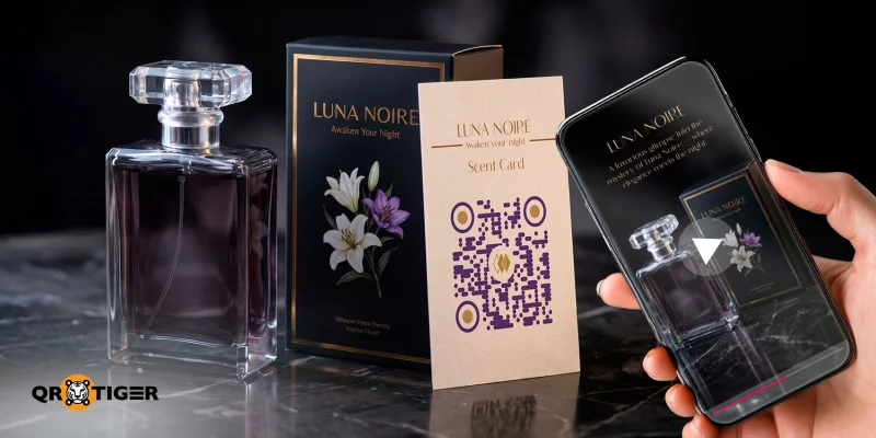 Teaser perfume QR code Video perfume QR code