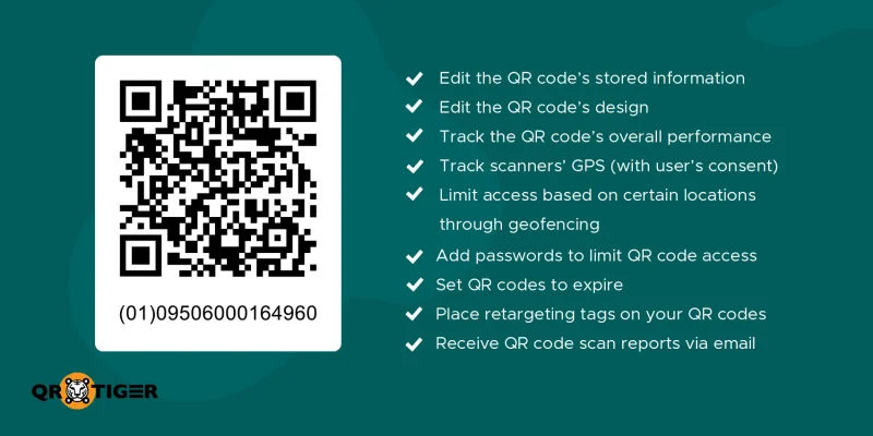 GS1 QR code with feature list