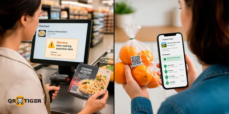 GS1 QR code on fresh product packaging GS1 code for fresh section