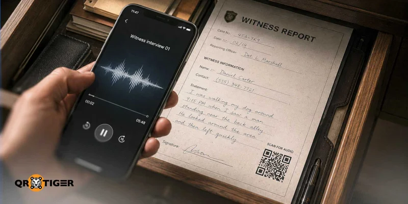 Audio escape room QR code