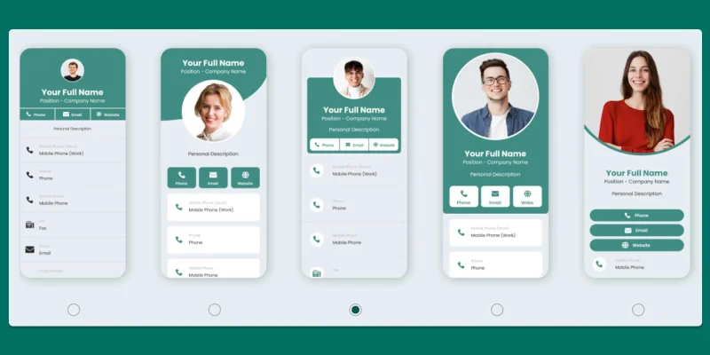 Choose a vCard template design QR TIGER vCard template design options