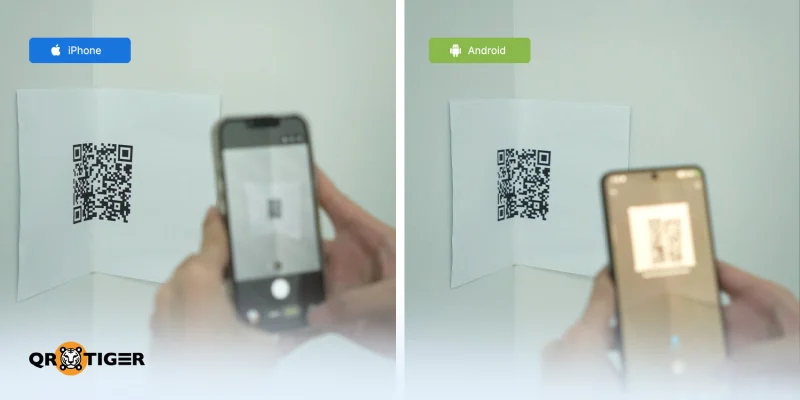 Corner placement breaks QR code scanning Both phones failing corner wrapped QR scan