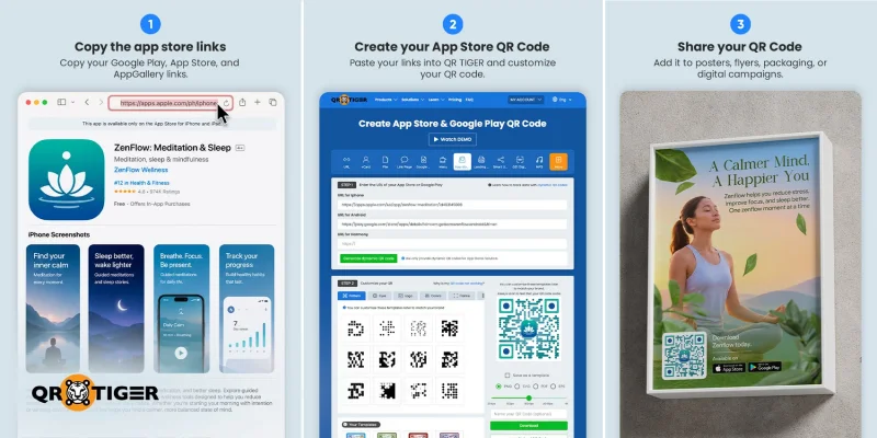 QR code meditation app guide QR code meditation app