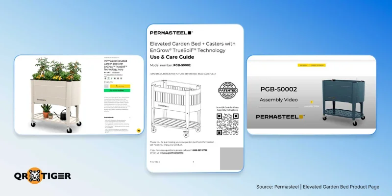 Permasteel printed materials and product manuals Permasteel printed materials and product manuals with QR code