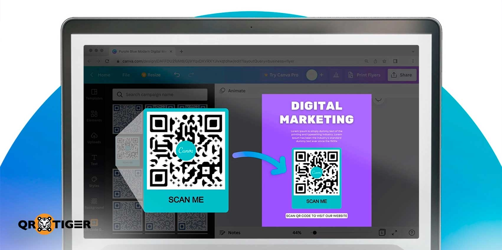 Hogyan lehet QR-kódot létrehozni a Canva tervezésekben