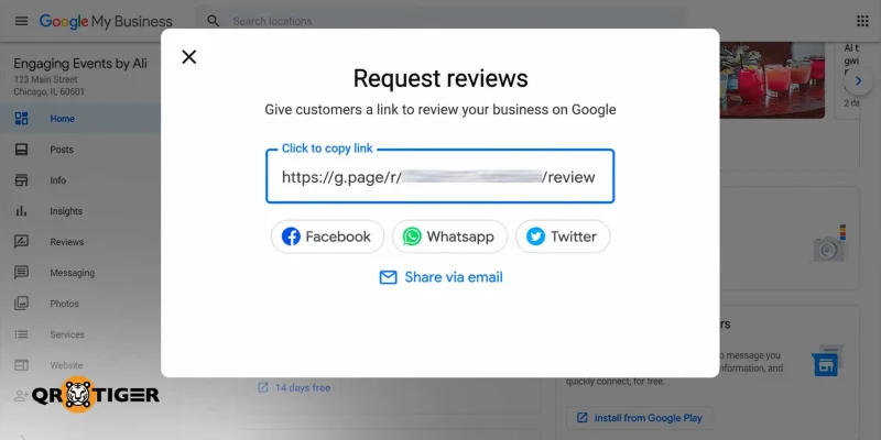 Direct link to Google Business Reviews Shareable link for Google Business reviews