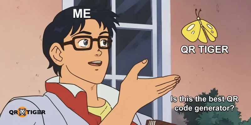 Sarcastic meme that says QR TIGER is the best QR code generator